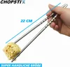 MAVURA CHOPSTIX Set de baguettes asiatiques en acier Voir les images du produit 2