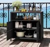 Armadio da giardino in rattan KOMFOTTEU, credenza con piano Anteprima dell’immagine prodotto 7
