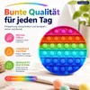 Rundes Regenbogen Silikon Pop It Fidget Spielzeug für Produktbild-Vorschau 7
