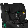 A close-up view of a black car seat with green accents. Produktbild-Vorschau