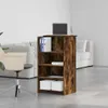 vidaXL Recepční stůl kouřový dub 55x50x103,5 cm materiál na Náhled obrázku produktu 4