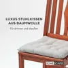 HOMESCAPES 6er Set Stuhlkissen 40x40 cm grau – Sitzkissen Produktbild-Vorschau 2