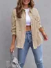 ASKSA Veste en jean pour femmes, Kaki, XL Voir les images du produit 3