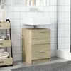 vidaXL Waschbeckenunterschrank Sonoma-Eiche 40x37x59 cm Produktbild-Vorschau 3