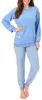 Damen Frottee Pyjama Schlafanzug mit Bündchen und süsser Produktbild-Vorschau 1