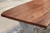 Esstisch Baumkante massiv Akazie nuss 160 x 85 X-Gestell Produktbild-Vorschau 4