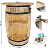 Dekorative Holzfass-Bar mit großer Platte und Produktbild-Vorschau 10
