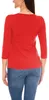 Alkato Damen Shirt 3/4 Arm mit Rundhals, Farbe: Rot, Größe: Produktbild-Vorschau 3