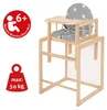 Chaise haute combinée en bois Roba Little Stars, nature Voir les images du produit 6
