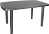A dark gray plastic table on a white background. Produktbild-Vorschau