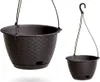 Doniczka wisząca Ø 23 cm rattan antracyt, okrągła z Podgląd zdjęcia produktu 6