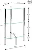HAKU Regal Badregal chrom - Metall, Sicherheitsglas 5 mm, Produktbild-Vorschau 2