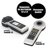 Two PoolLAB photometers are shown, one labeled for PoolLAB 2.0 and the other for PoolLAB 1.0, with accompanying text about reagents and photometer quality. Produktbild-Vorschau