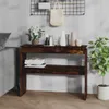 Mesa consola de estilo rústico, color roble ahumado, Vista previa de la imagen del producto 2