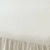 A close-up view of the top edge of a white bed skirt with ruffles. Produktbild-Vorschau