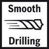 A graphic with text and an illustration of a drill bit. Voir les images du produit