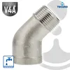 tecuro Kurzer Winkel 45° Edelstahl V4A (AISI 316), IG x AG Produktbild-Vorschau 3