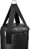 Close-up view of the top of a black punching bag, showing its suspension straps and zipper. Produktbild-Vorschau