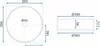 Technical drawings with dimensions of a sink. Produktbild-Vorschau