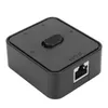 A black network switch with RJ45 port and a toggle switch on top. Anteprima dell’immagine prodotto