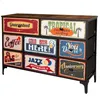 Max Home Vintage-retro Kommode 8 Schubladen Mehrfarbig  Produktbild-Vorschau 1