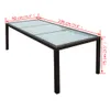 set da pranzo da giardino 9 pezzi con cuscini in poly Anteprima dell’immagine prodotto 8