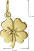 trendor 35922 Kleeblatt Anhänger Gold 333 (8 Karat) + Produktbild-Vorschau 6