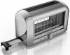 A studio shot of a modern, chrome toaster with a glass viewing window. Podgląd zdjęcia produktu