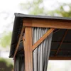 Pawilon ogrodowy 3x4 m w optyce drewna dach stalowy hardtop Podgląd zdjęcia produktu 8