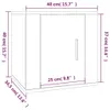 vidaXL Set di mobili TV a 3 pezzi in legno bianco Anteprima dell’immagine prodotto 13