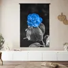 MuchoWow® Wandteppich Wandbehang Blumen - Rose - Schwarz - Produktbild-Vorschau 6