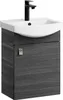 A modern bathroom vanity with a sink and faucet. Produktbild-Vorschau