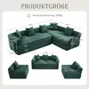 LVHOM Modulares Schlafsofa aus Cordstoff, 7 in 1 Klappbares Produktbild-Vorschau 7