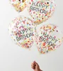 5 Regenbogen Konfettiballons Birthday 30cm Produktbild-Vorschau 2