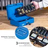 Geldkassette mit einem Euro-Münzzählbrett von HMF mit 25 cm Breite in Blau Productafbeelding-voorbeeld