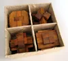Zestaw 4 gier logicznych - drewniane puzzle 3D w ozdobnym Podgląd zdjęcia produktu 2