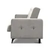 Side view of a gray sofa bed against a white background. Produktbild-Vorschau