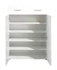 Schuhschrank - Weiß Hochglanz - B 122 cm - 2 Türen - 1 Produktbild-Vorschau 10