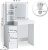 Tavolo da toeletta Vicco Meryl Bianco 80 cm con Anteprima dell’immagine prodotto 7