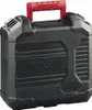 A black tool case with a red handle and the brand name "PARKSIDE" embossed on it. Produktbild-Vorschau