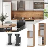 Herdumbauschrank Vicco Fame-Line Weiß Hochglanz 60 cm Produktbild-Vorschau 4