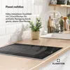A modern kitchen countertop with a built-in induction cooktop, a sink, and kitchen accessories. Produktbild-Vorschau