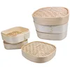 Bambus Dampfgarer Set – Bambusdämpfer Dampfgarer aus Bambus Produktbild-Vorschau 3