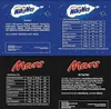 A collage of product packaging information for Milky Way and Mars chocolate bars. Produktbild-Vorschau