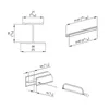 Diagrams showing dimensions and a hacksaw. Produktbild-Vorschau