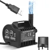 A black USB water pump with water spraying from the top, shown against a white background. A USB cable is visible at the top left. Náhled obrázku produktu