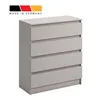 Kommode 76cm breit mit 4 Schubladen Kaschmir schmal Holz Produktbild-Vorschau 6