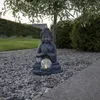 Figurine solaire à LED « Bouddha », Bouddha gris, boule de Voir les images du produit 5