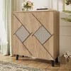 A wooden cabinet with a decorative front is shown in a room setting. Anteprima dell’immagine prodotto