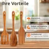 ECENCE Set di spatole in legno di acacia - Set di utensili Anteprima dell’immagine prodotto 5